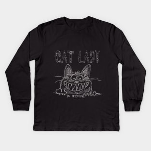 Cat Lady in Training Kids Long Sleeve T-Shirt